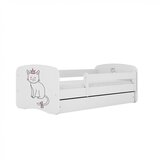 HAPPYKIDS Dječji krevet Dreamy mačka 180x80 sa madracem s ladicom Bijela | shoptok.hr