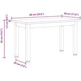  Klubska miza Bela 60 x 30 x 36 cm Masivno borovo les, (5000107317) | Shoptok.si