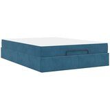 vidaXL Krevetna konstrukcija Plava 140 x 200 cm Baršun | shoptok.hr