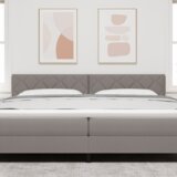  Vzglavje z LED lučmi z vzglavjem Taupe 200 cm blago, (5000043863) | Shoptok.si