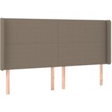 Maison Chic posteljno vzglavje - vzglavna omarica - nočna omarica z ušesi taupe 163x16x118/128 cm blago, (21712200) Cene