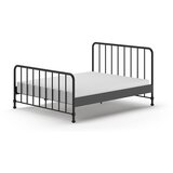 Vipack Črna kovinska postelja z letvenim dnom 160x200 cm BRONXX – Cene