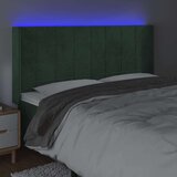  Posteljno vzglavje temno zeleno 183x16x118/128 cm žamet, (20951831) | Shoptok.si