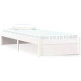The Living Store Posteljni okvir bel iz trdnega lesa 75x190 cm - Posteljni Okvir, (21531684) | Shoptok.si