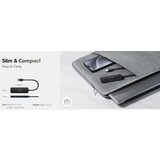 UH40A HUB 4 USB3.0 4-port, storage speed 5Gbps, black (alt. UHB-U3P4-03)