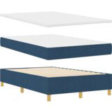 Box Spring Krevet s madracem &amp LED plava 120x200 cm tkanina | shoptok.hr
