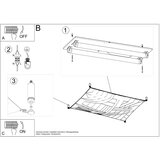 Nice Lamps bela stropna svetilka s tekstilnim senčnikom 80x105 cm viva – | Shoptok.si