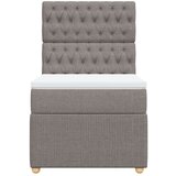  Krevet s oprugama i madracem smeđesivi 90x190 cm od tkanine | shoptok.hr