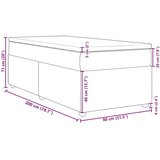vidaXL Okvir kreveta s oprugama i madrac svjetlosivi 80x200cm tkanina | shoptok.hr