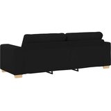  Trosjed Kauč Crna 220x78x80 cm Tkanina | Shoptok.si