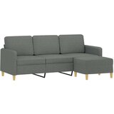  Trosjed s tabureom tamnosivi 180 cm od tkanine | shoptok.hr