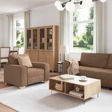 SOFA 3 pcs Smeđa 220 x 80 x 84 cm Platnasta tkanina | shoptok.hr