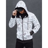 DStreet Bluza męska rozpinana z kapturem biała | Shoptok.si