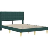  Okvir za krevet Tamnozelena 140 x 190 cm Tkanina - Tamnozelena 140 x 190 cm | shoptok.hr