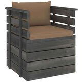  Vrtni naslanjač z blazinami borovina - Vrtni Naslanjač, (21480618) | Shoptok.si