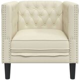  Fotelj chesterfield krem umetno usnje | Shoptok.si