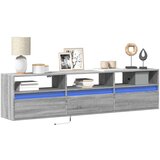 vidaXL Stenska TV omarica z LED lučkami siva sonoma 180x31x45 cm | Shoptok.si
