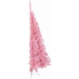 vidaXL Umjetna preddekorirana božićna jelka Roza 120 cm PVC | Shoptok.si