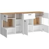 Modern Living Široka Komoda Dalano, Bela, Barva Hrasta | Shoptok.si