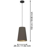 Eglo 390195 - visilica na sajli petrosa 1xE27/40W/230V braon | Eponuda.com