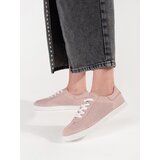 GOODIN Light pink openwork sneakers made of natural leather | Shoptok.si