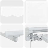  Ročno zložljivo senčilo Bela 4 × 3 m Poliester s PU premazom, (5000204407) | Shoptok.si