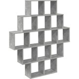 vidaXL Stenska polica Betonsko siva 120 x 20 x 136 cm Inženirski les, (5000307154) | Shoptok.si