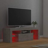 TV ormarić s LED svjetlima siva boja betona 120 x 35 x 40 cm | shoptok.hr
