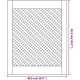 vidaXL vrata za omarico z mrežico 2 kosa 49,5x61,5 cm trdna borovina Cene