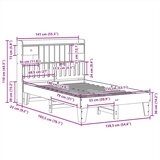vidaXL Okvir kreveta bez madraca bijeli 135 x 190 cm masivna borovina | shoptok.hr