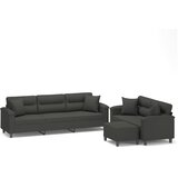  3-dijelni set sofa s jastucima tamnosivi od mikrovlakana | shoptok.hr