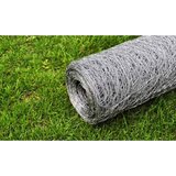  Mrežna ograda od pocinčanog čelika za kokoši 25 x 1 m srebrna | shoptok.hr