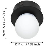 Eglo 900659 - LED stropno svetlo za kupatilo MOSIANO LED/3,3W/230V IP44 crna | Eponuda.com
