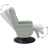  Naslonjač s osloncem za noge svjetlosiva baršunasta | shoptok.hr