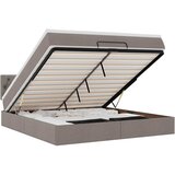 Maison Chic Otomanski Posteljni okvir - Dvoposteljna postelja - Zakonska postelja z vzmetnico taupe 160x200 cm blago-J1888, (21770113) | Shoptok.si