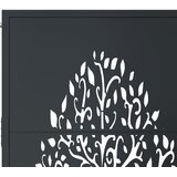  Vrtna vrata antracit 100x125 cm čelična s uzorkom stabla | shoptok.hr