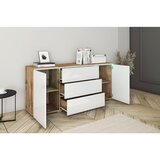 P & B komoda vera, bela, barva hrasta, led | Shoptok.si