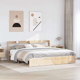 vidaXL Okvir kreveta s uzglavljem 180 x 200 cm masivna borovina | shoptok.hr