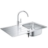 Grohe K200 31562SD1 Pomivalnik, 860 x 500 mm, armatura, reverzibilna, Satin nerjaveče jeklo | Shoptok.si