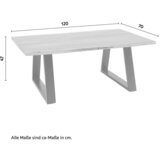 Bessagi Home klubska miza nando, barva akacije, 120x70 | Shoptok.si