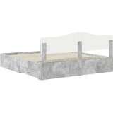  Krevetna konstrukcija s ladicama Betonski sivi 180 x 200 cm Siva 203 x 183 x 90 cm | Shoptok.si