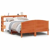 Maison Chic Posteljni okvir - Dvoposteljna postelja - Zakonska postelja brez vzmetnice voščeno rjav 160x200 cm borovina-J4722, (21771580) | Shoptok.si