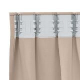 vidaXL Zavjese sa zavjesama 2 pcs Sivo-smeđa 140 x 140 cm Poliester | shoptok.hr