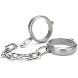 Red Heavy Duty Hand Cuffs Silver