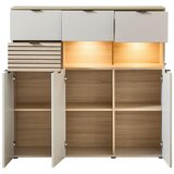 Premium Living Visoka Komoda Memphis, Kašmir, Barva Hrasta | Shoptok.si