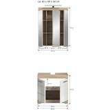 MID.YOU Kopalnica Lambada, Barva Hrasta, Bela, 2-Delna | Shoptok.si