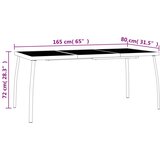  Vrtni stol antracit 165 x 80 x 72 cm od čelične mreže | Eponuda.ba