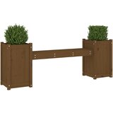  Klupa sa sadilicama boja meda 180 x 36 x 63 cm masivna borovina | shoptok.hr
