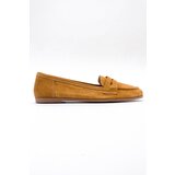 LuviShoes F02 Women's Mustard Suede Flats | Shoptok.si