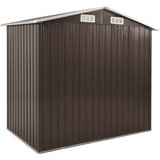 vidaXL Vrtna lopa s stojalom rjava 205x130x183 cm železna | Shoptok.si